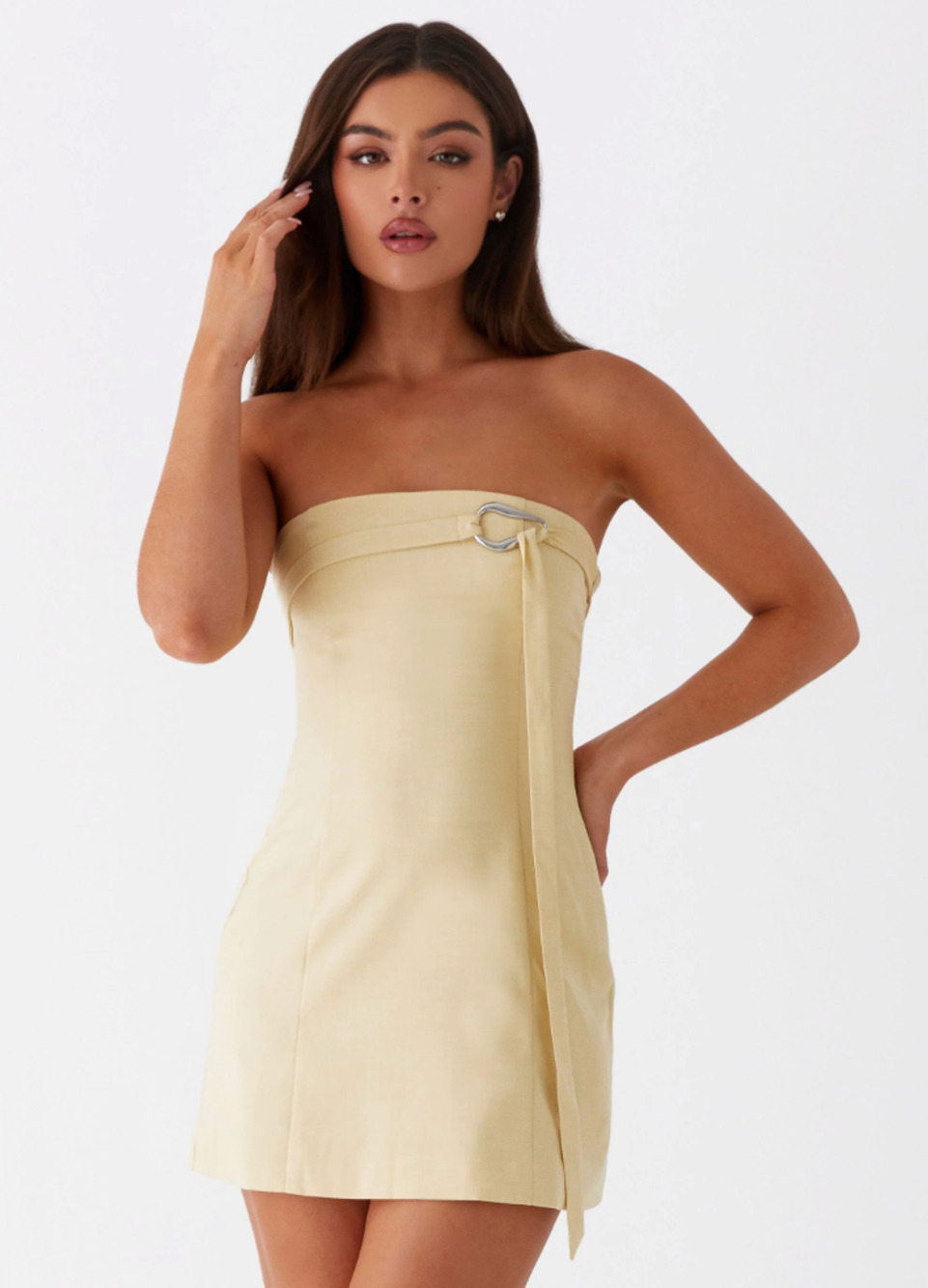 Peppermayo Womens Yellow Mini Festival Summer Dress 14 Preppy Soft College Fun